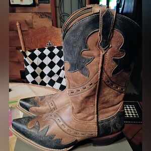 Laredo Tan and Black Leather Boots